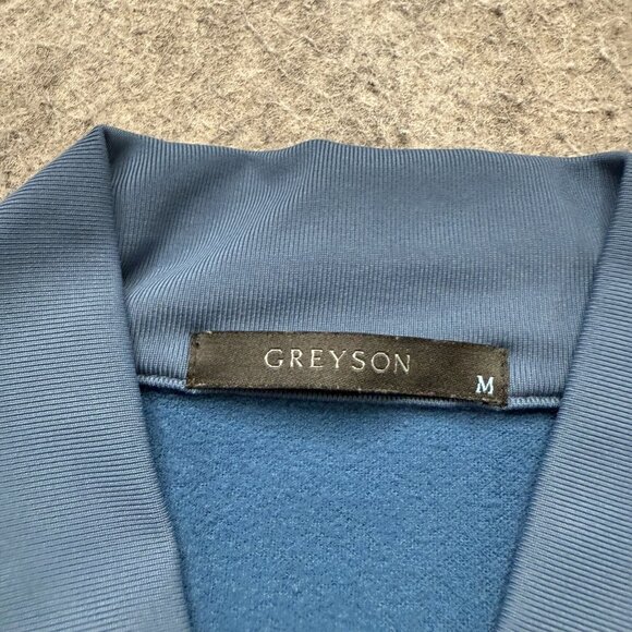 Greyson Siasconset 1/4 Zip Pullover Men M Blue Golf Performance Nylon Stretch - Picture 6 of 15
